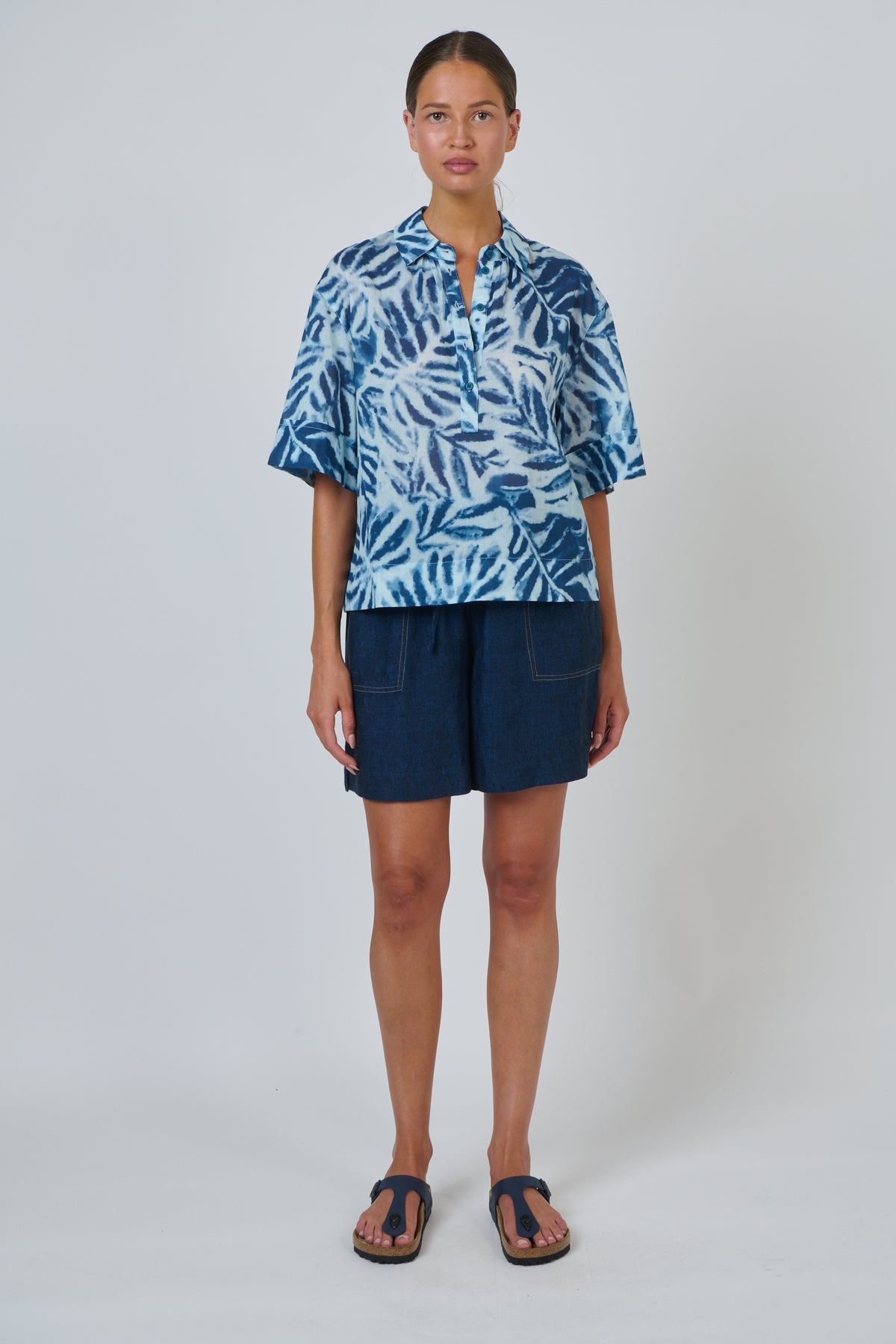 Naturals by O & J Cotton Top in Palmier
