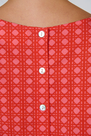 Naturals by O & J Button Back Top in Cannage