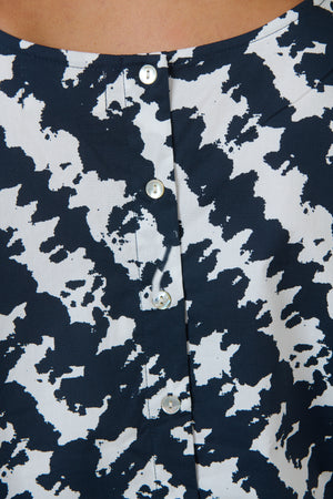Naturals by O & J Button Back Top in Puzzled