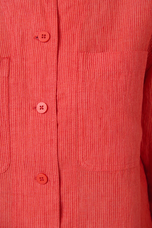 Naturals by O & J Cropped Linen Jacket in Sunset Strip