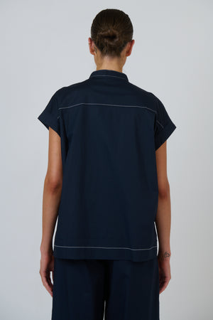 Naturals by O & J Poplin Top in Ink