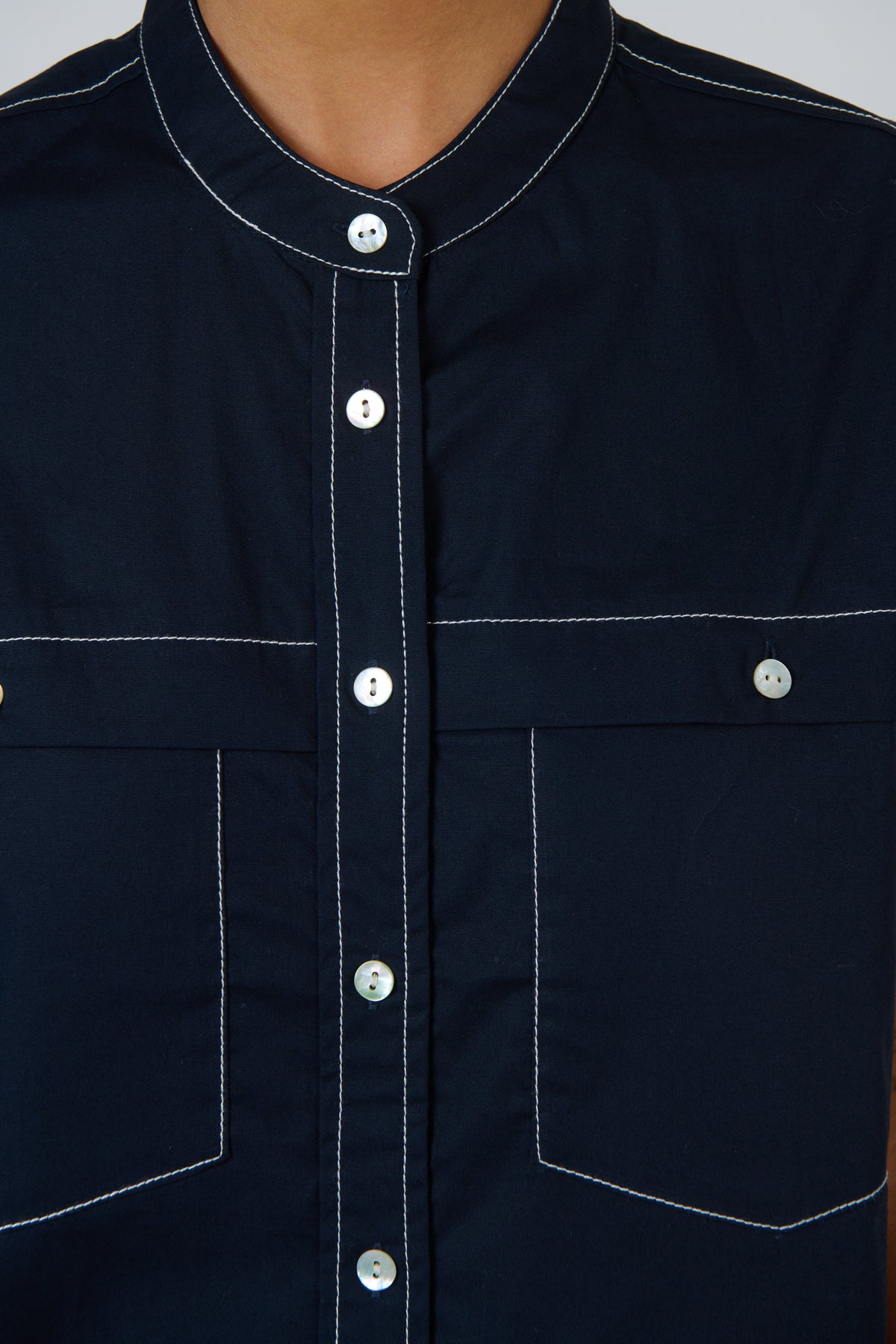 Naturals by O & J Poplin Top in Ink