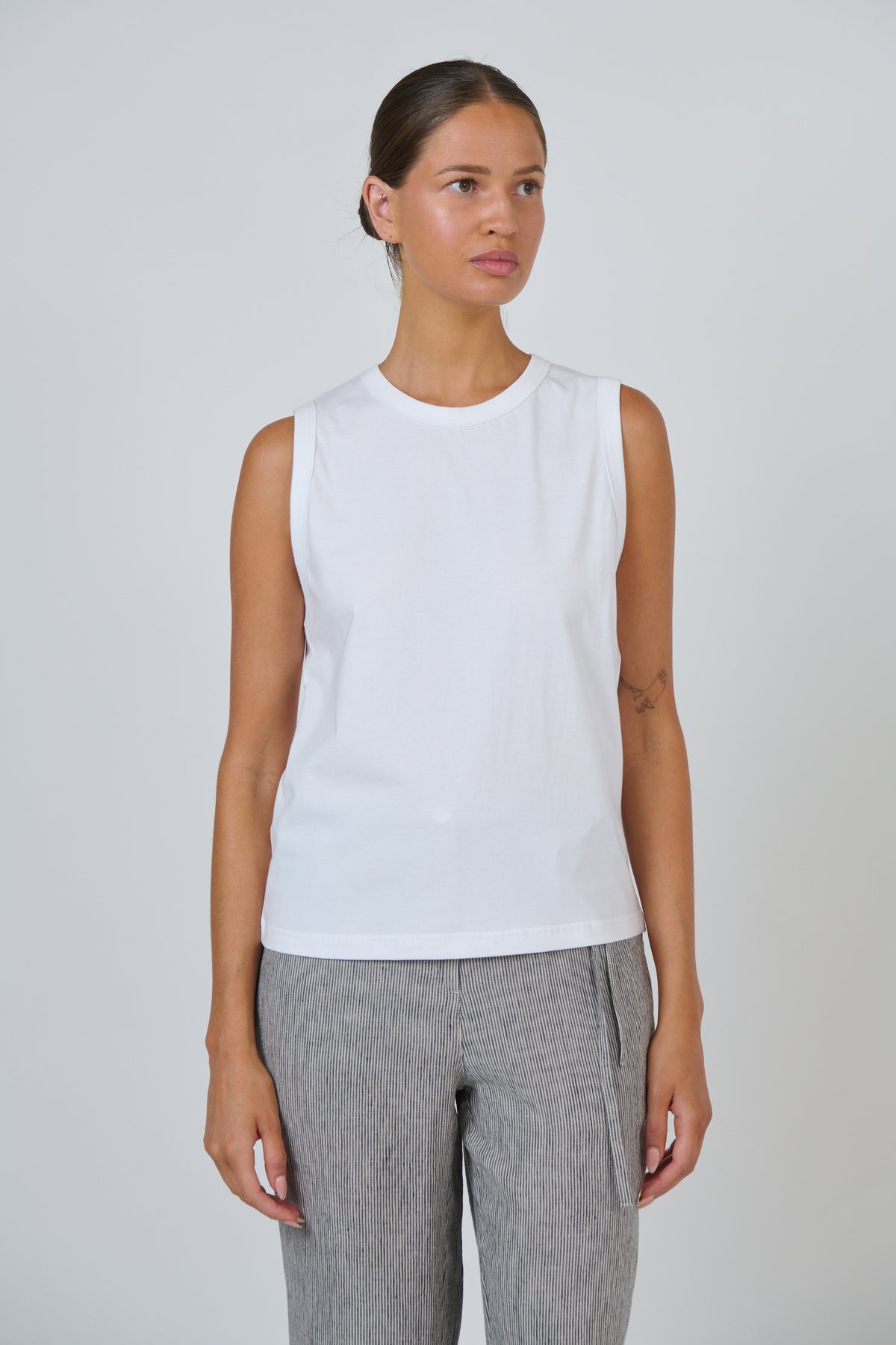 Naturals by O & J White Cotton Sleeveless Top