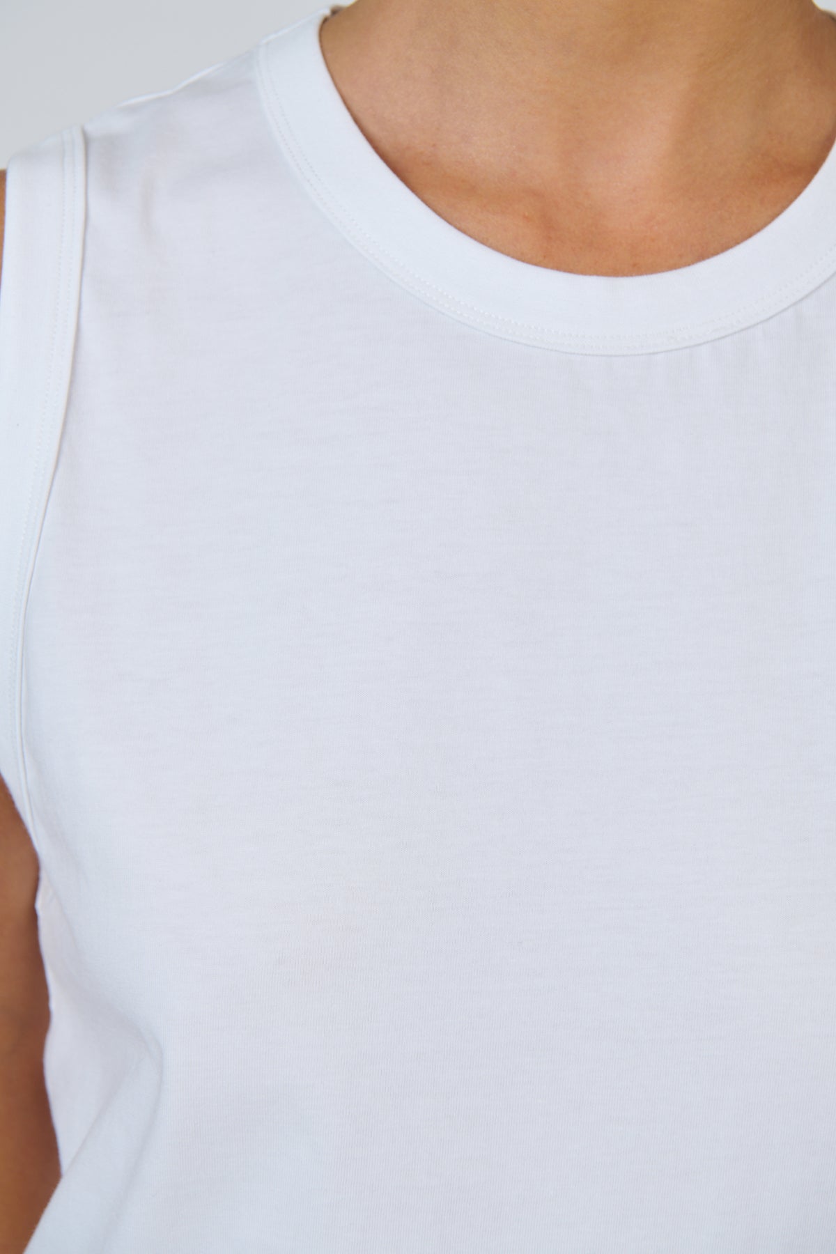 Naturals by O & J White Cotton Sleeveless Top