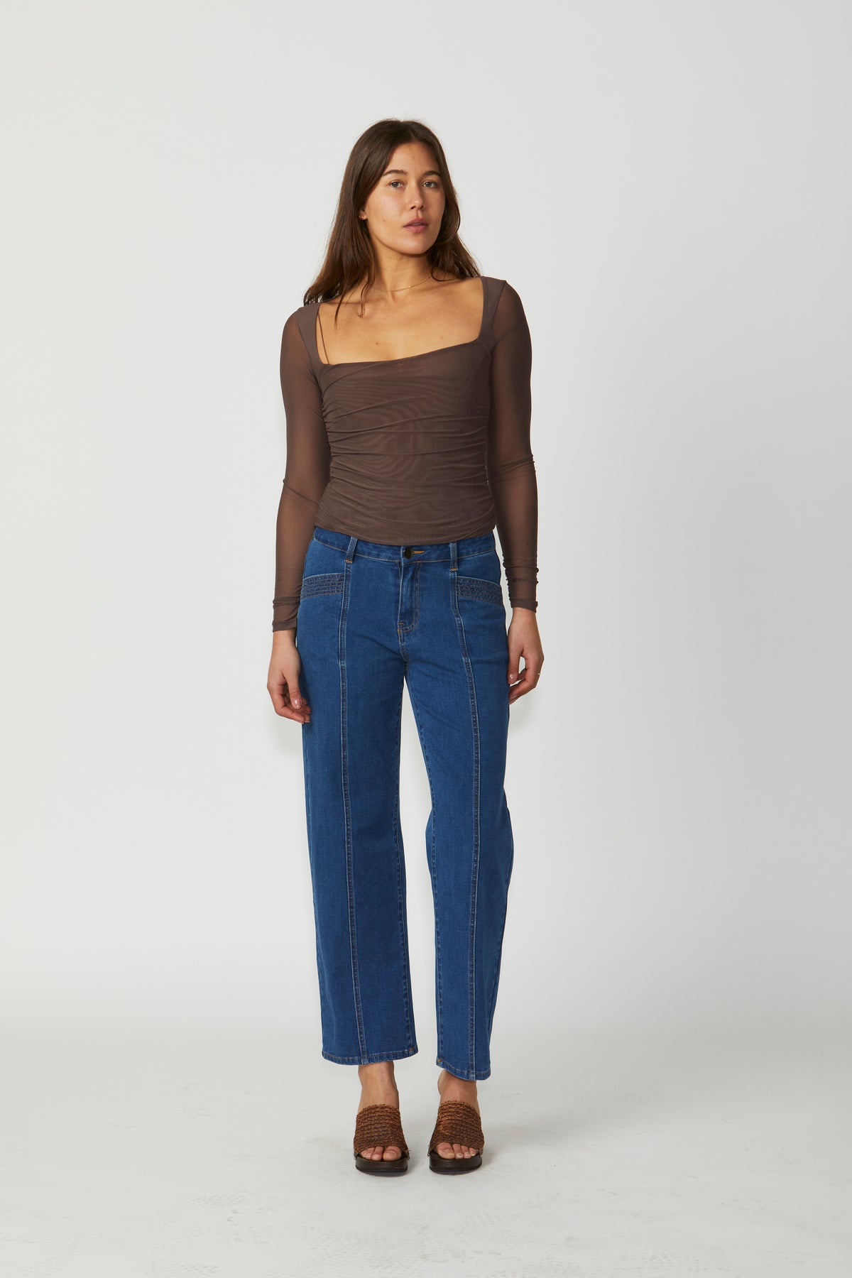 New London Jean Holborn Wide Leg Full Length Jean in Denim
