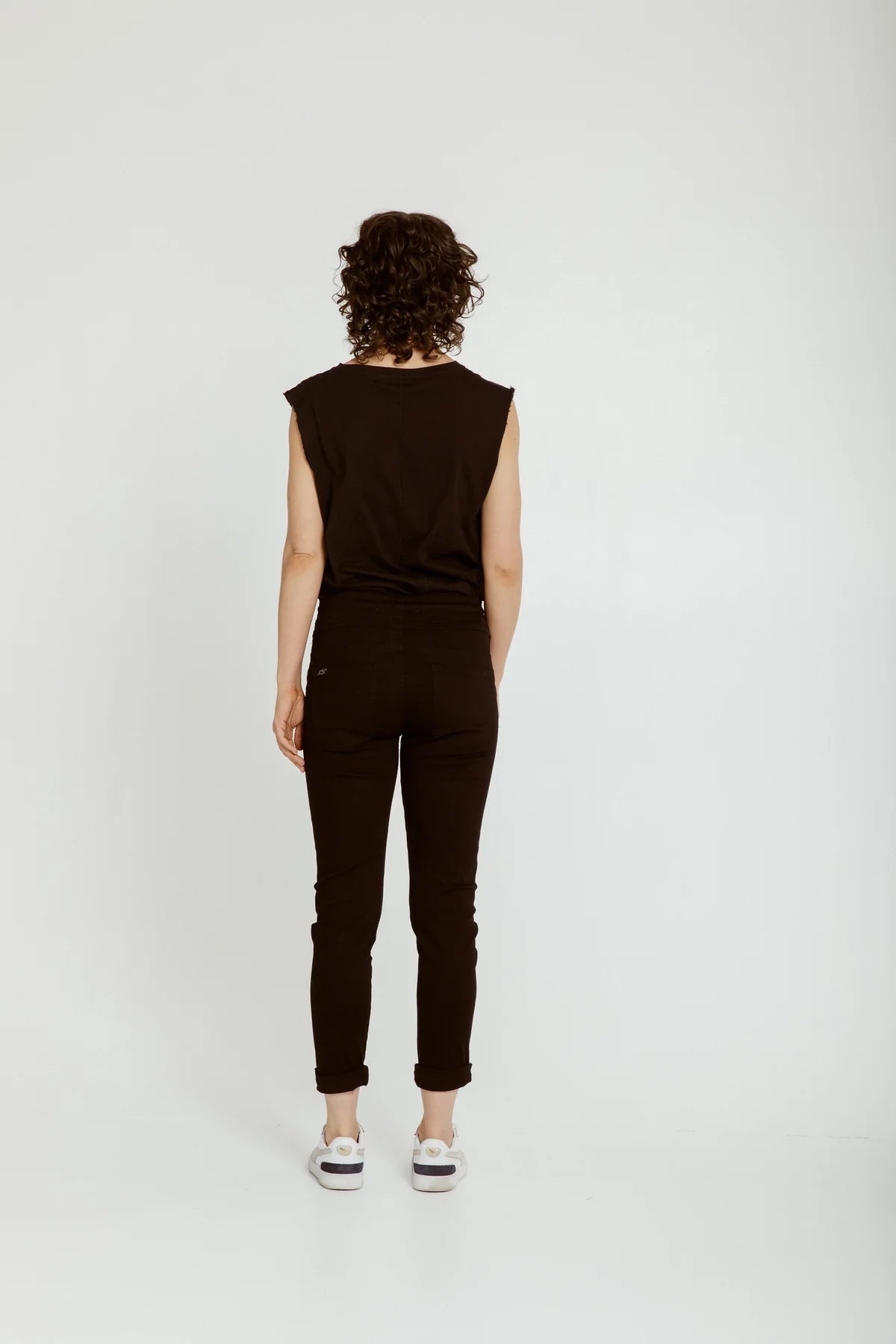 New London Pull On Hope Jogger Stretch Cotton in Black