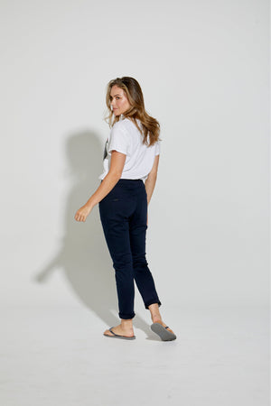 New London Pull On Hope Jogger in Navy