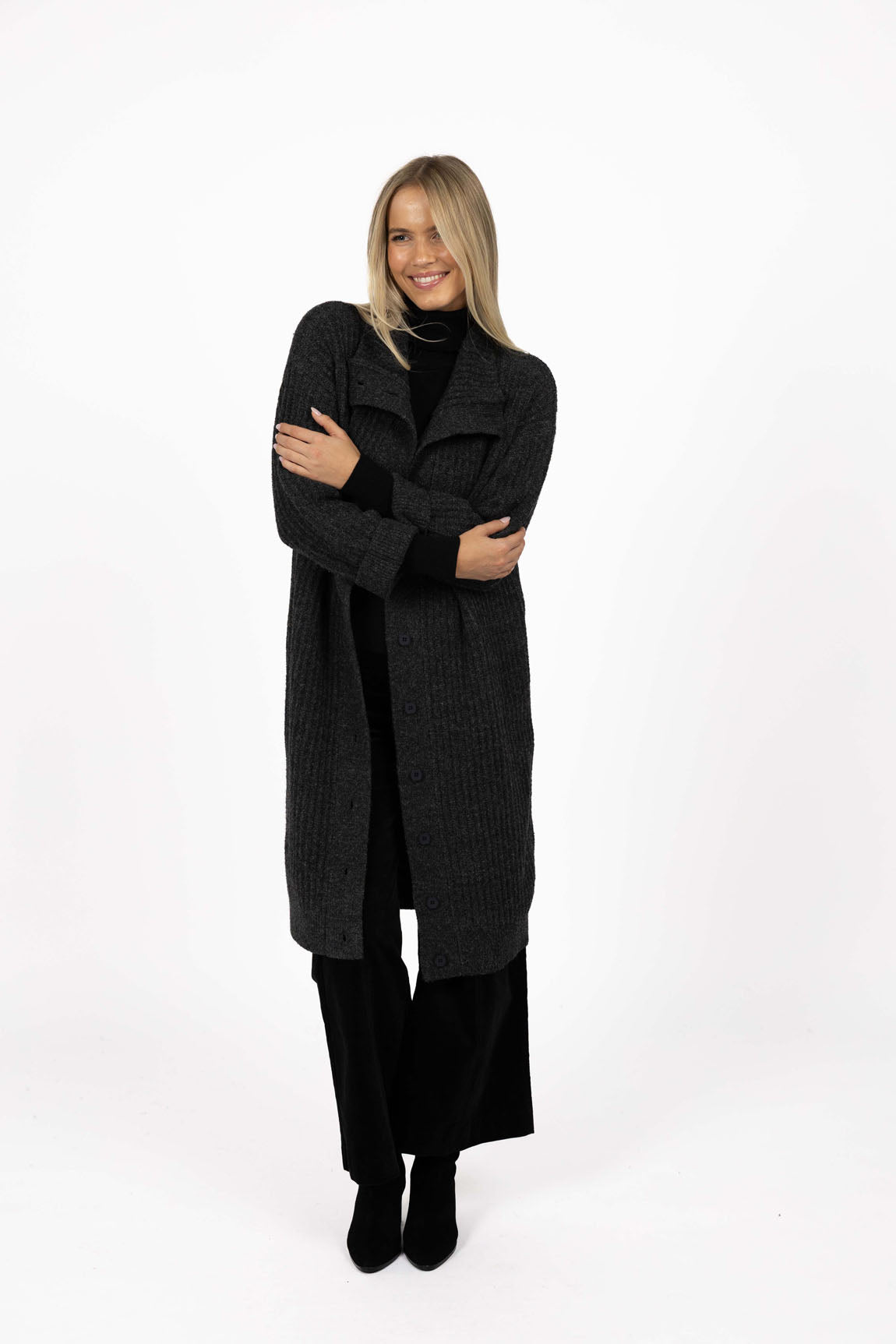 Humidity Fusion Coat in Charcoal