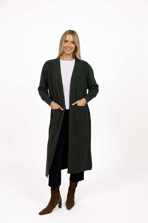 Humidity Clover Cardi in Khaki