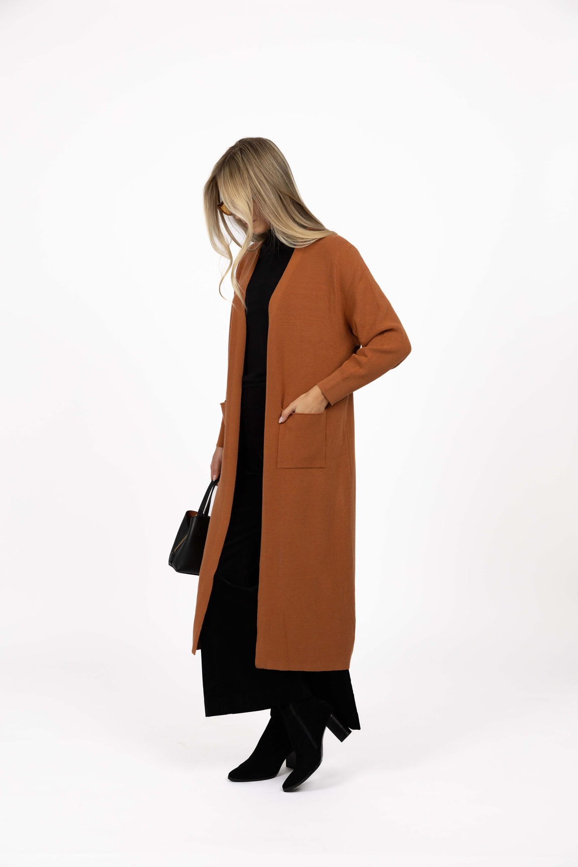 Humidity Clover Cardi in Spice
