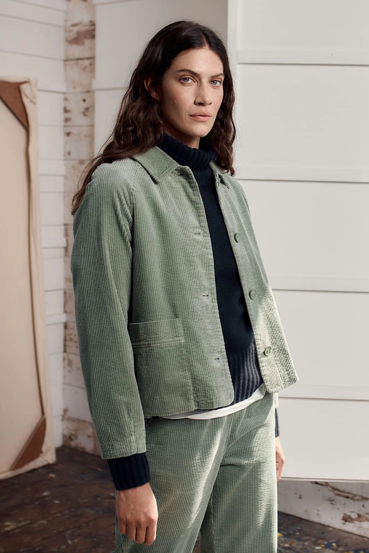 Seasalt Cornwall Ocean Mist Jacket in Dusky Green