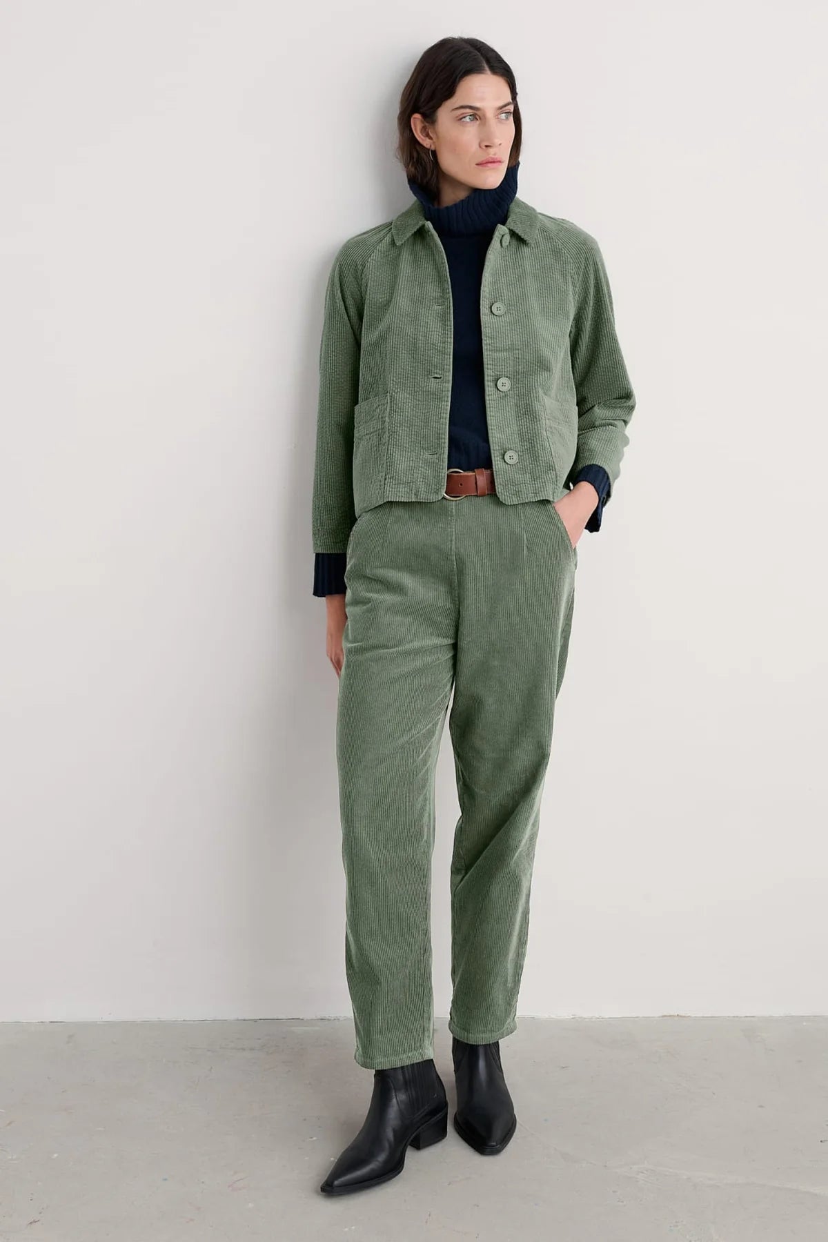 Seasalt Cornwall Ocean Mist Jacket in Dusky Green