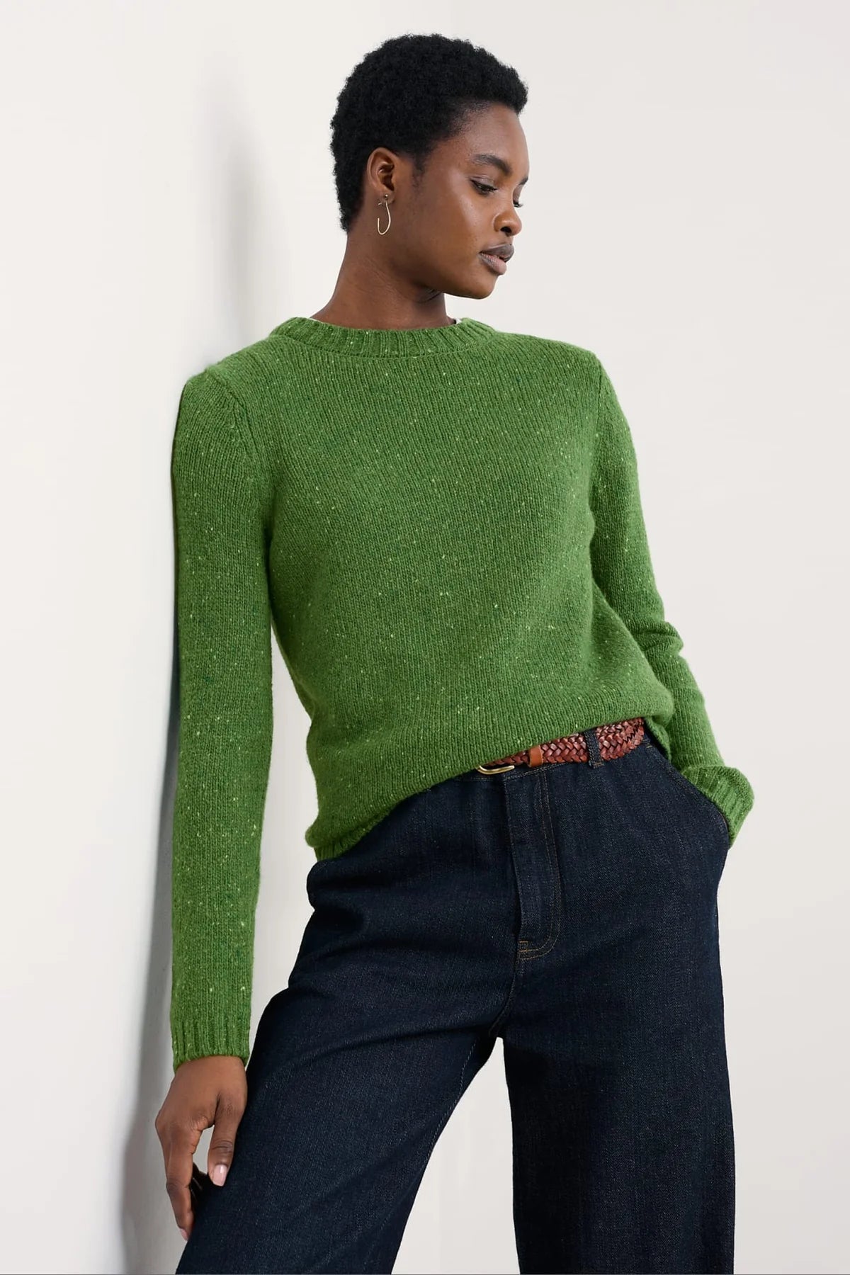 Seasalt Cornwall Dawson Pick Jumper in Fern