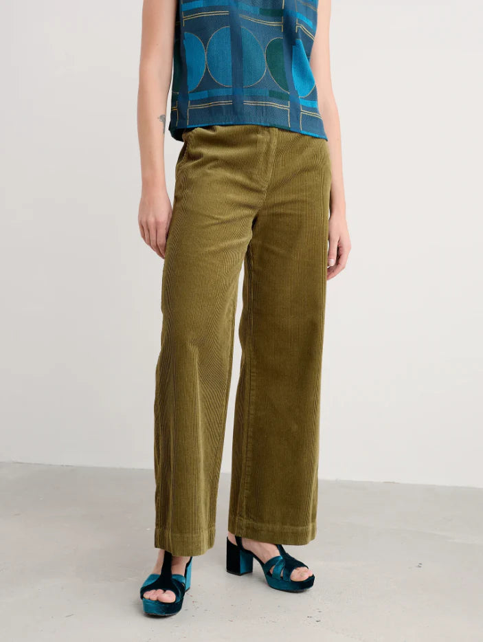 Seasalt Cornwall Dillwyn Trouser in Bright Olive