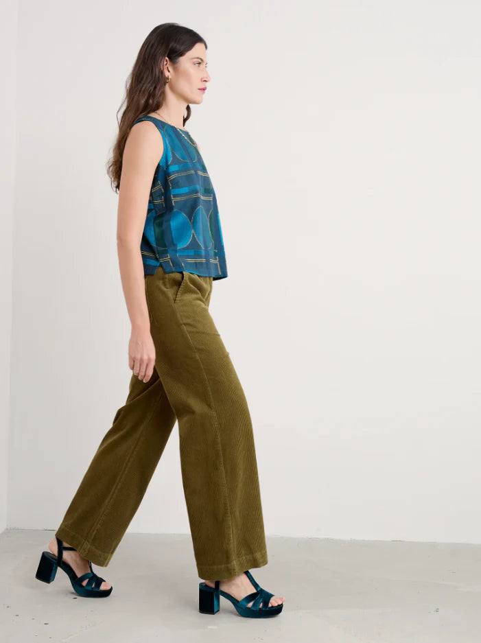 Seasalt Cornwall Dillwyn Trouser in Bright Olive