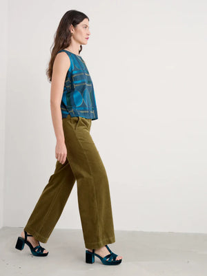 Seasalt Cornwall Dillwyn Trouser in Bright Olive