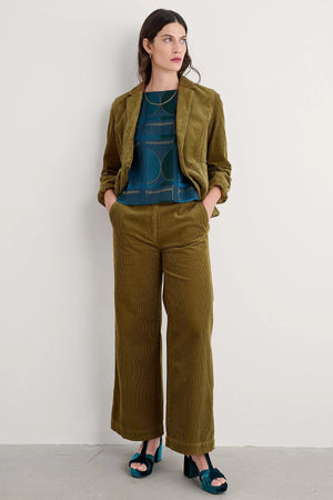 Seasalt Cornwall Dillwyn Trouser in Bright Olive