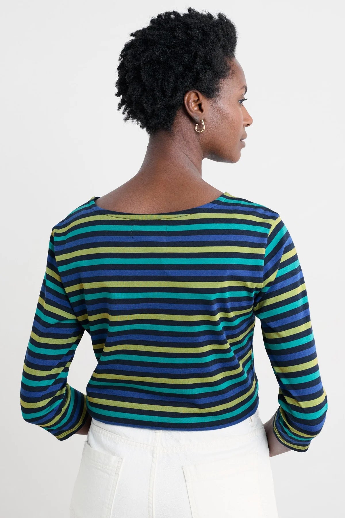 Seasalt Cornwall Sailor Top in Tri Mini Cornish Emulsion