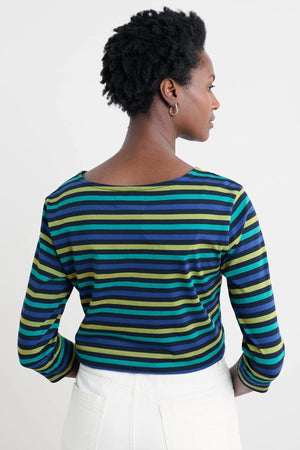 Seasalt Cornwall Sailor Top in Tri Mini Cornish Emulsion