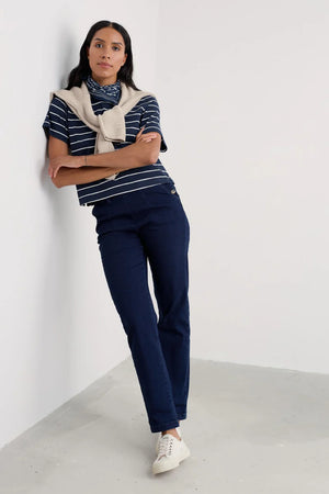 Seasalt Cornwall Waterdance Trouser in Dark Indigo Wash