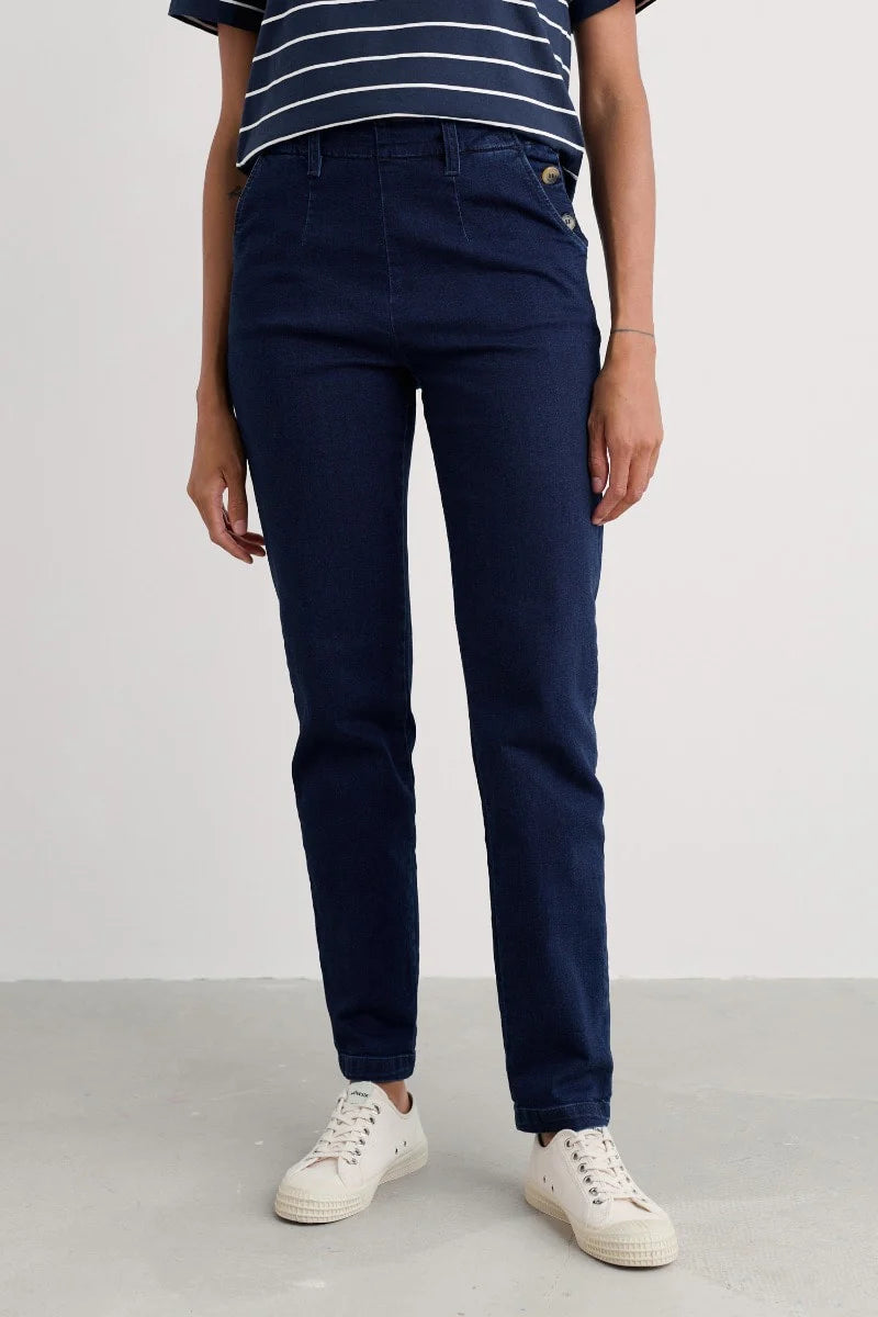 Seasalt Cornwall Waterdance Trouser in Dark Indigo Wash