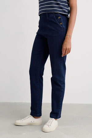 Seasalt Cornwall Waterdance Trouser in Dark Indigo Wash