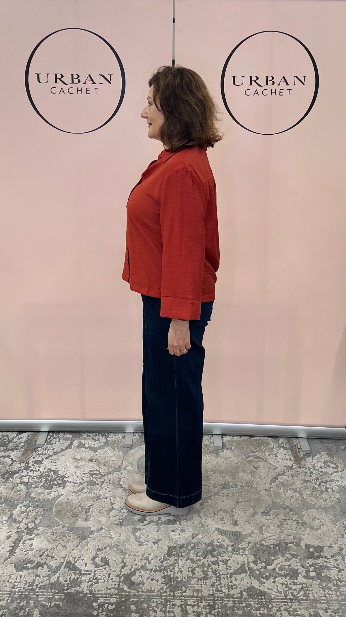 Surkana Collard shirt in Tile