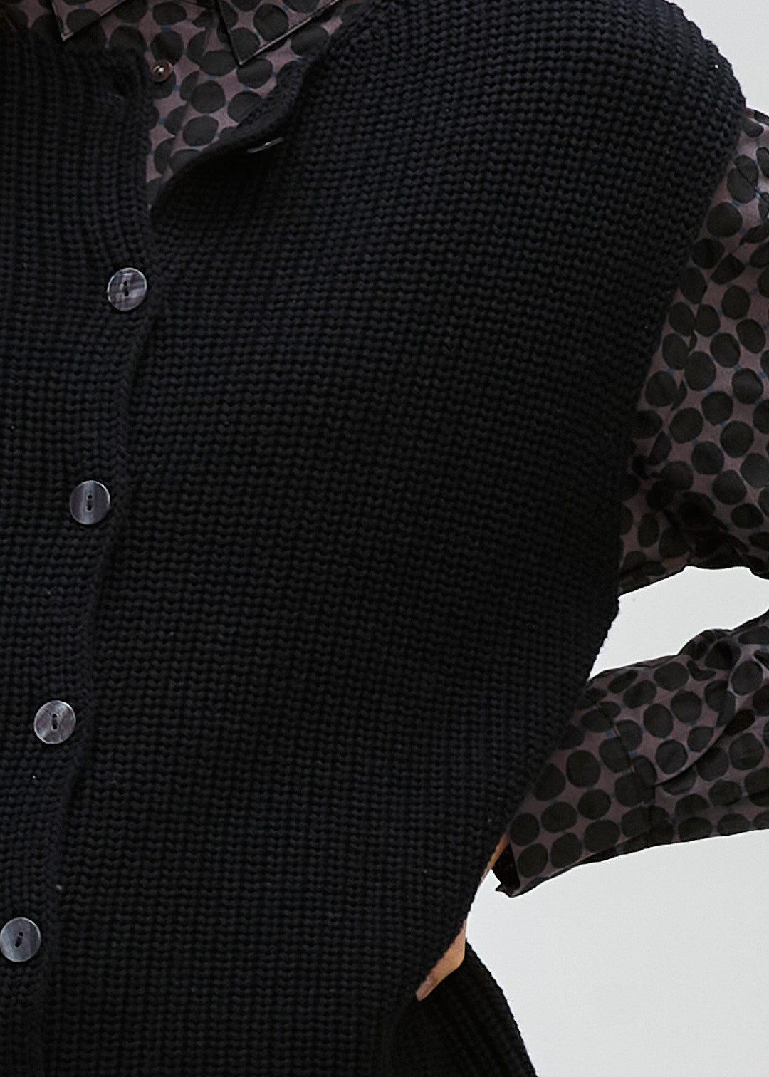 LD&CO Knitwear Ribbed vest in Black