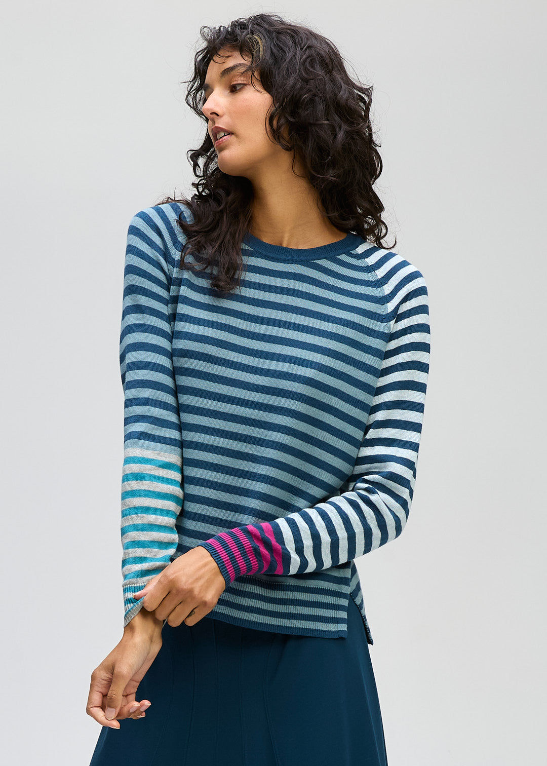 LD&CO Retro Bands Crew in Teal