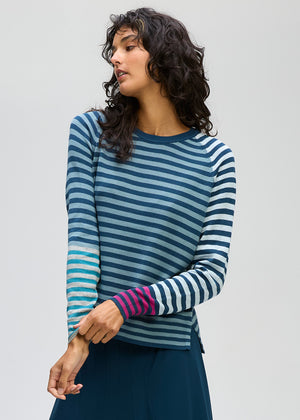 LD&CO Retro Bands Crew in Teal