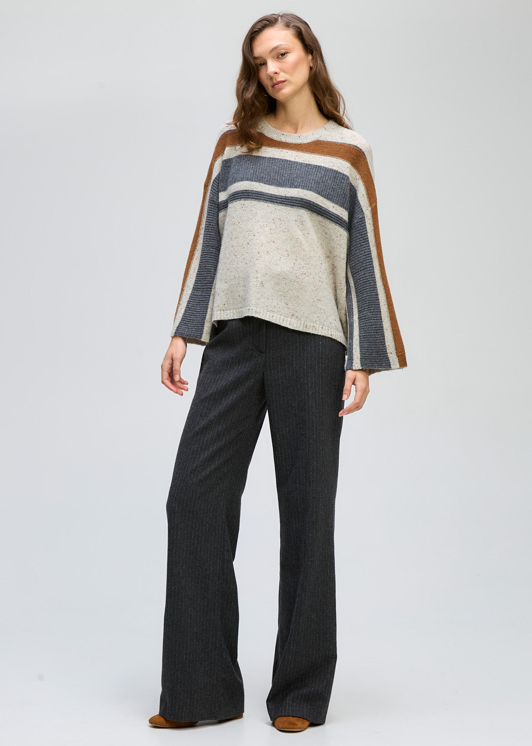 LD&CO Knitwear Texture Crew in Natural