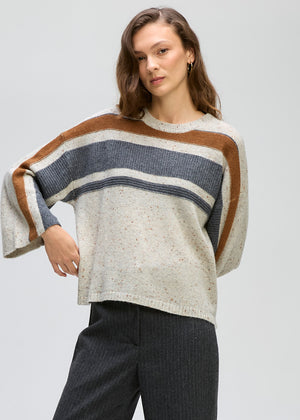 LD&CO Knitwear Texture Crew in Natural