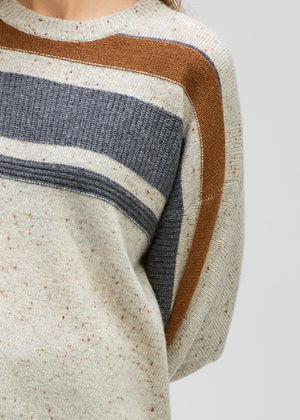 LD&CO Knitwear Texture Crew in Natural