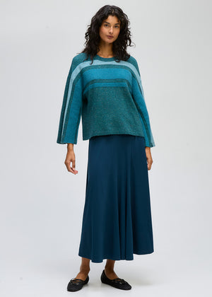 LD&CO Knitwear Texture Crew in Sea Stone