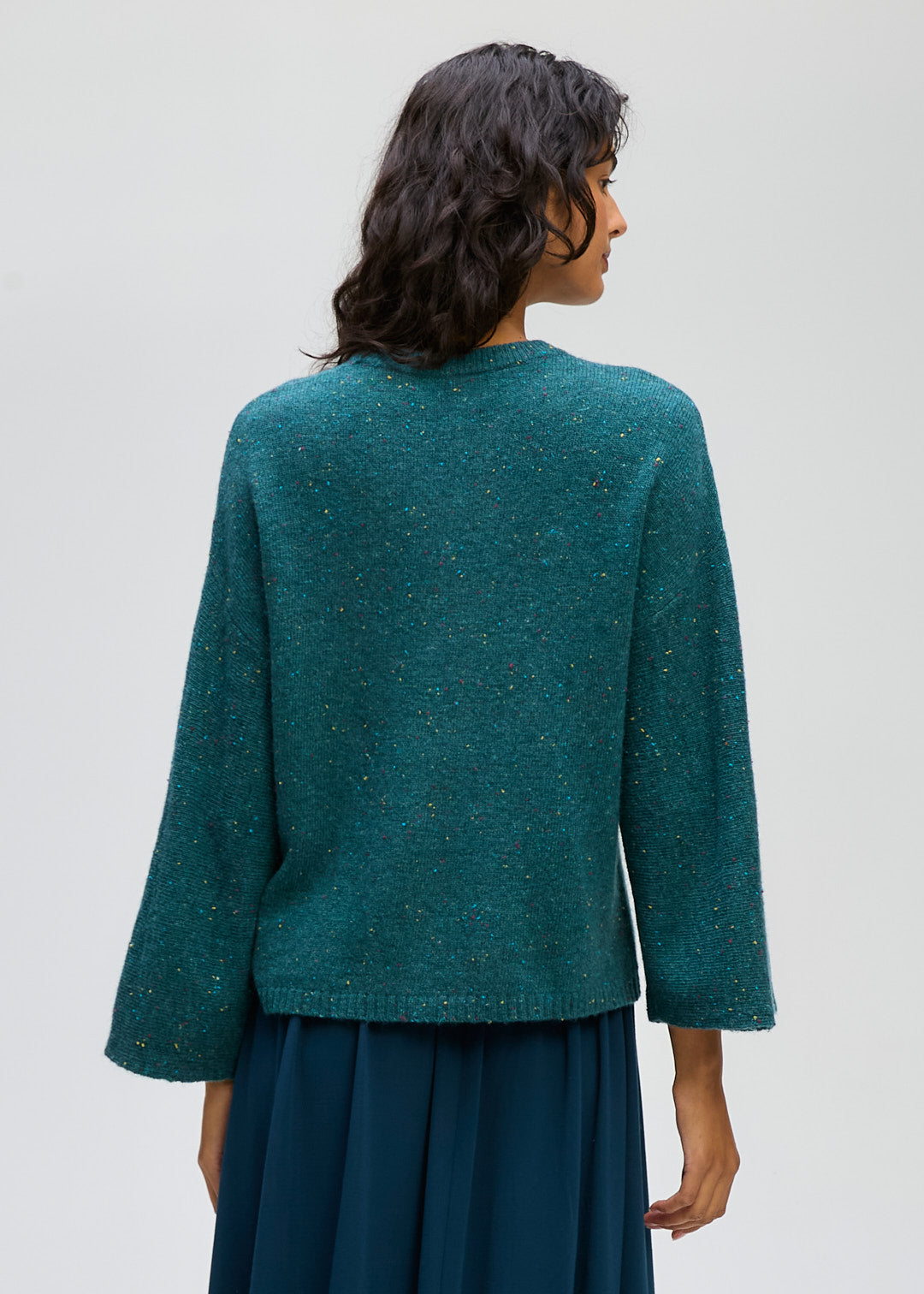 LD&CO Knitwear Texture Crew in Sea Stone
