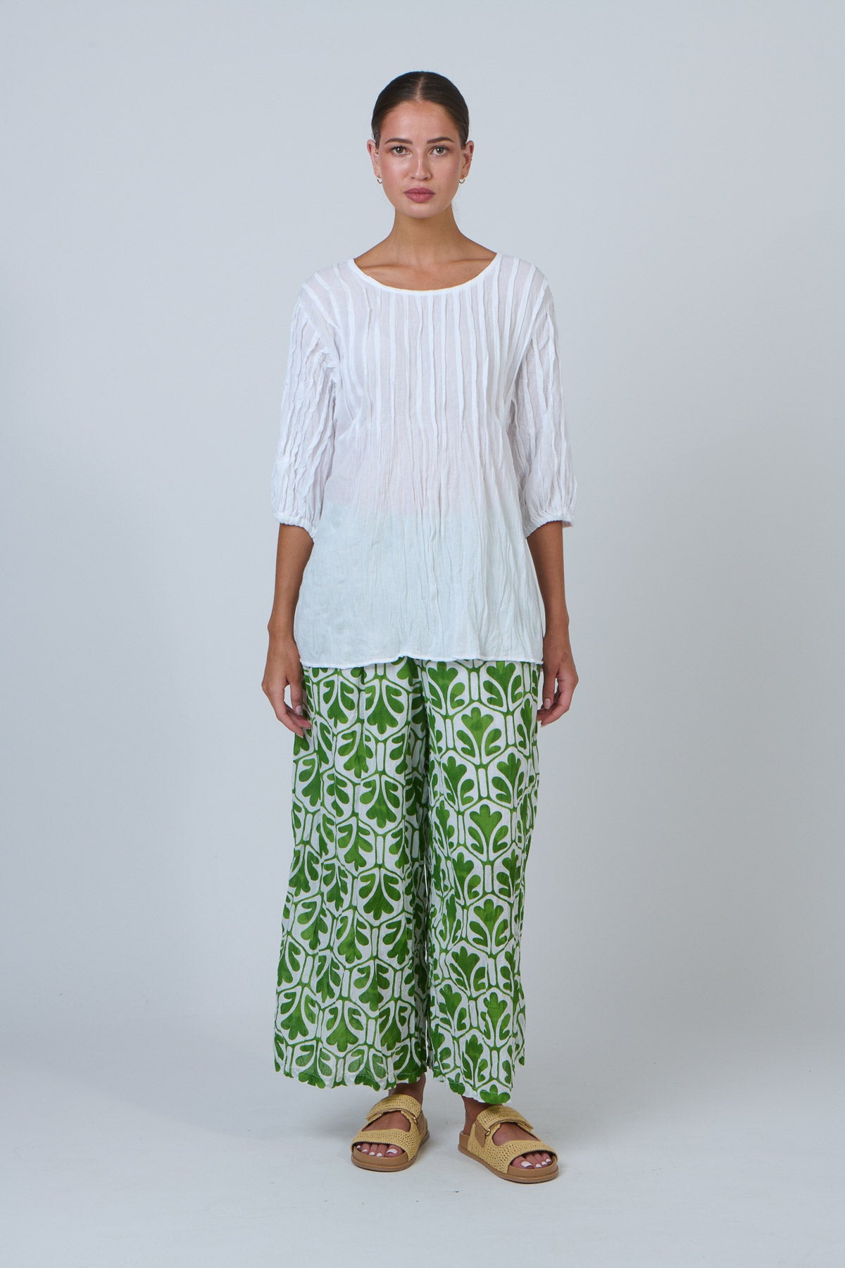 Namastai Wander Wide Leg Pant in Oak Meadow