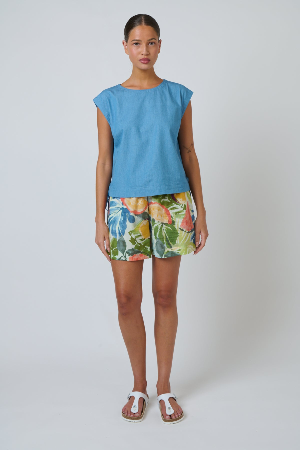 Namastai Talia Tank in Blue Rines