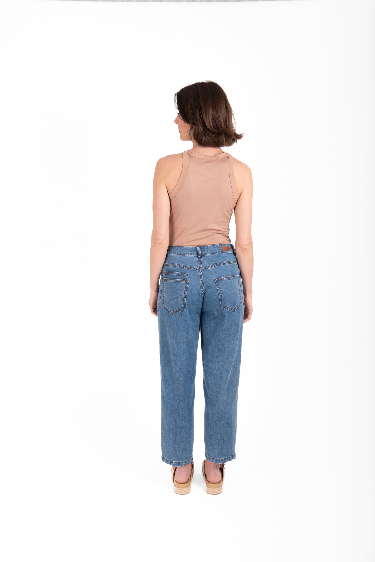 New London Durham Patch Pocket Barrel Jean in Light Wash