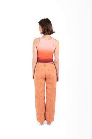 New London Jean Holborn Wide Leg Full Length Jean in Ginger
