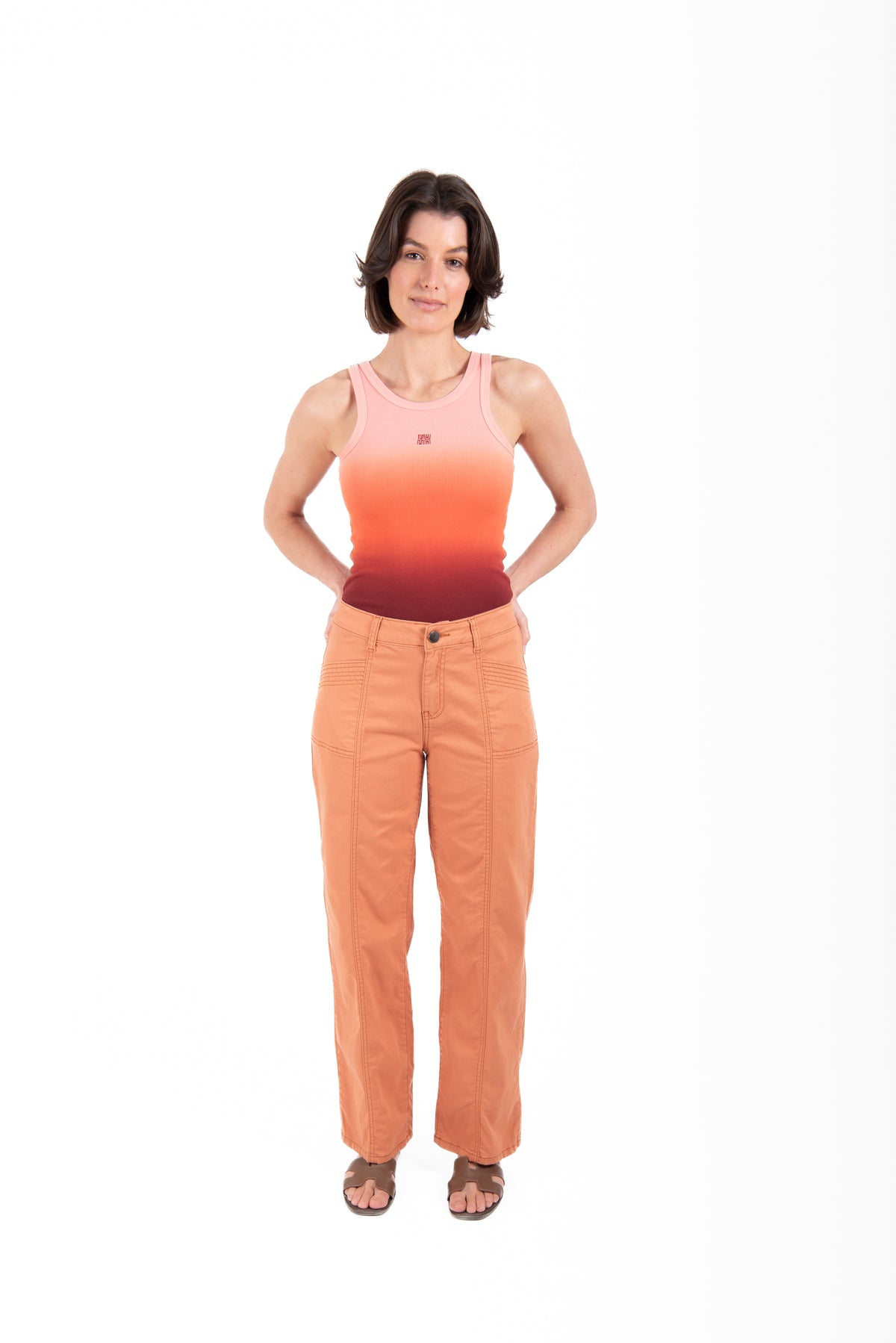 New London Jean Holborn Wide Leg Full Length Jean in Ginger