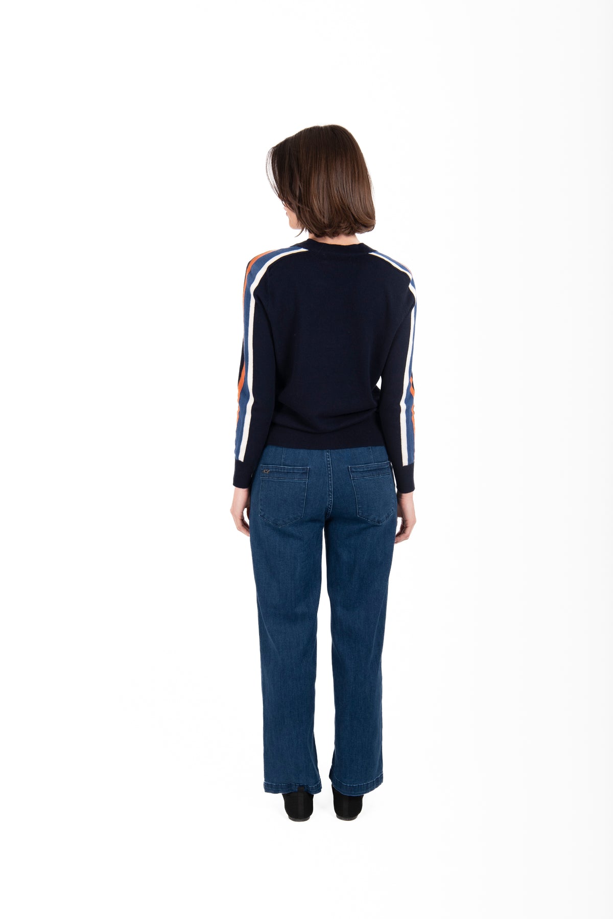 New London Jeans Penrith High Rise Crop Length Loose Jean in Indigo