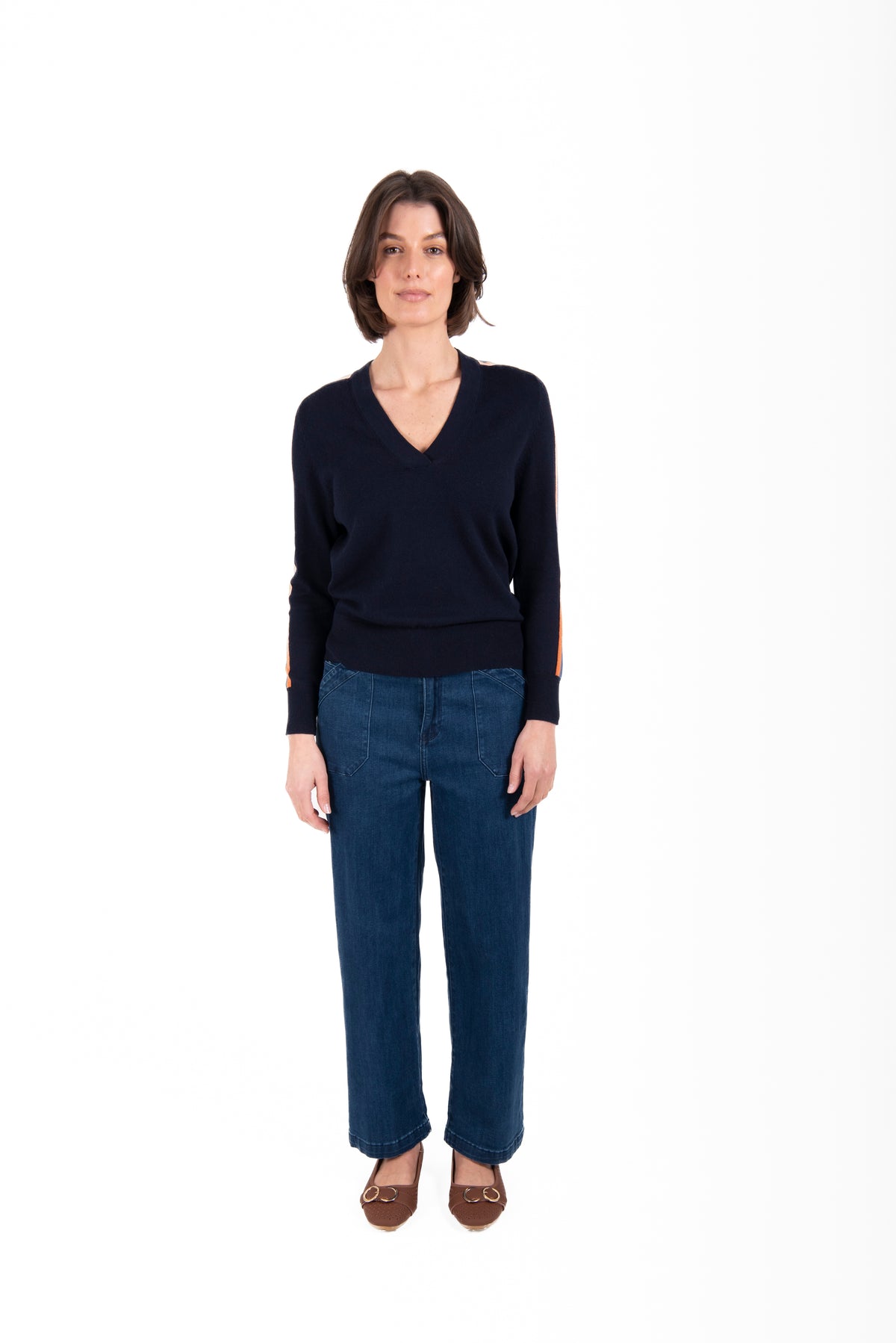 New London Jeans Penrith High Rise Crop Length Loose Jean in Indigo