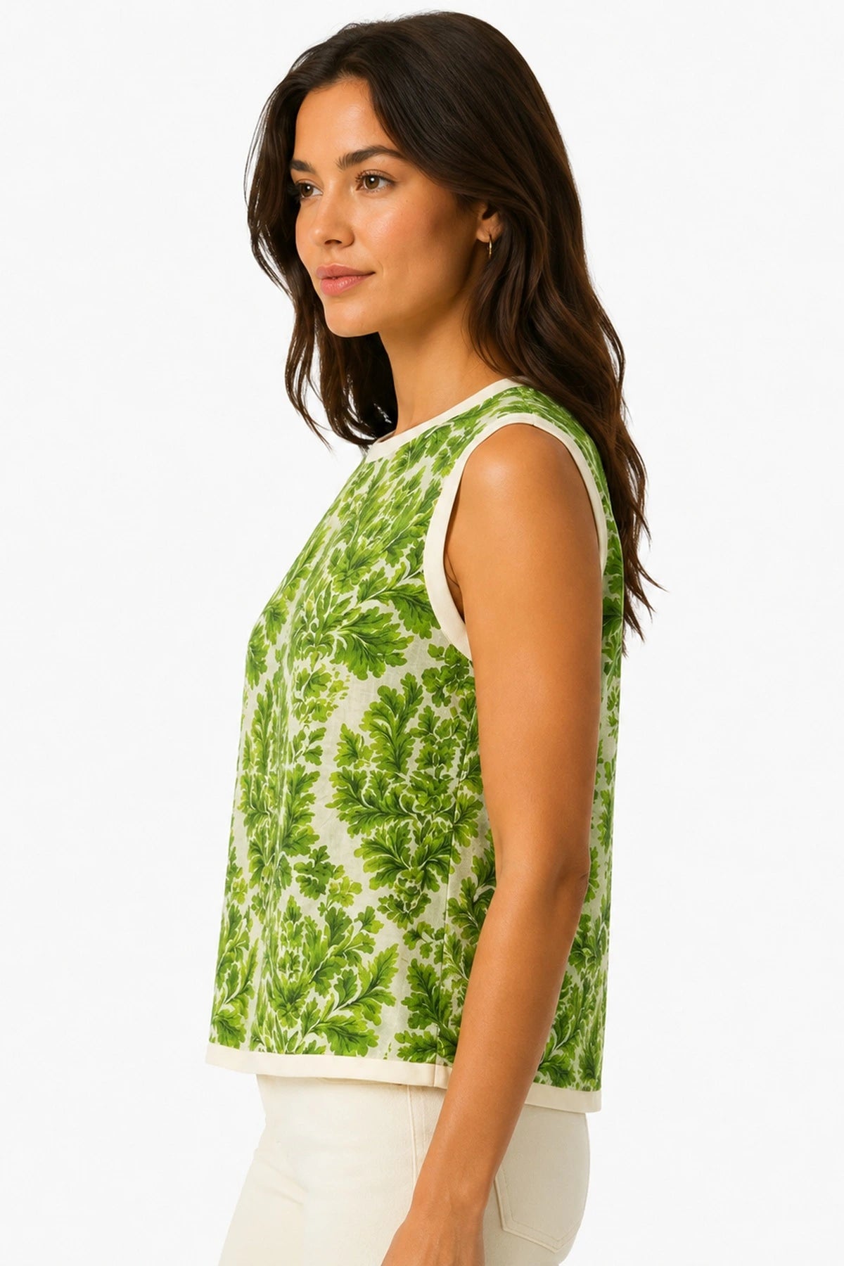 JJ Sisters Elodie Viscose Top in Botanical Green