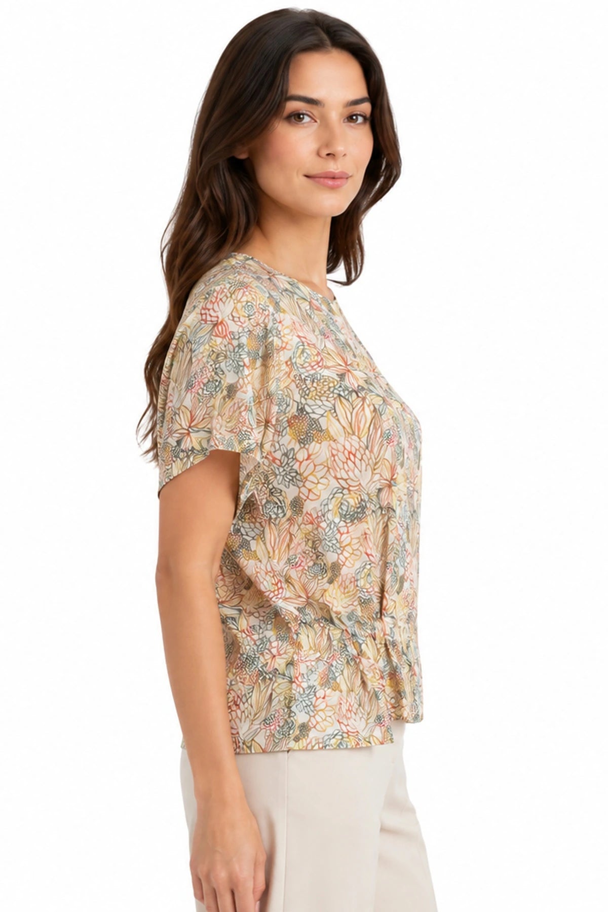JJ Sisters Sienna Swiss Cotton Top in Native Flora