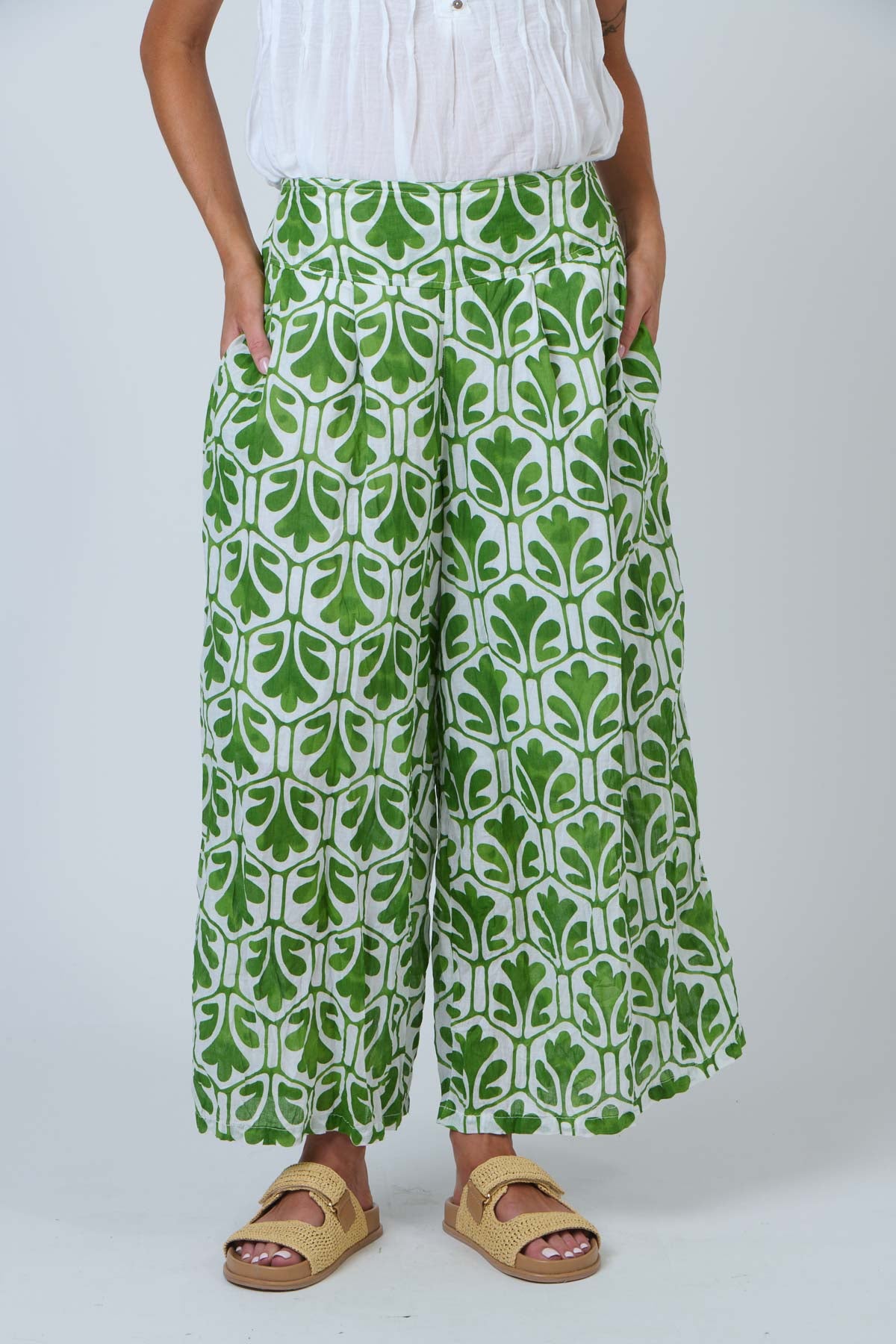 Namastai Wander Wide Leg Pant in Oak Meadow