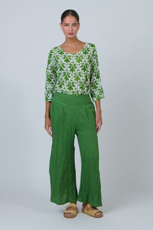 Namastai Drift Wide Leg Pant in Meadow