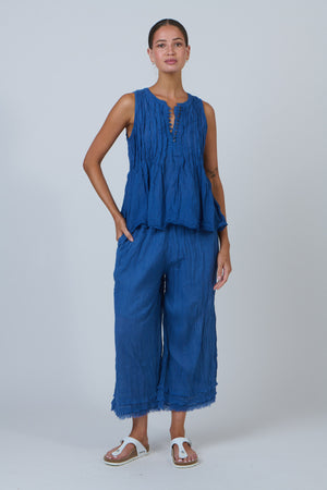 Namastai Pintuck Shell Tank in Cycladic