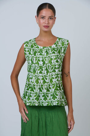 Namastai Breeze Shell Tank in Oak Meadow