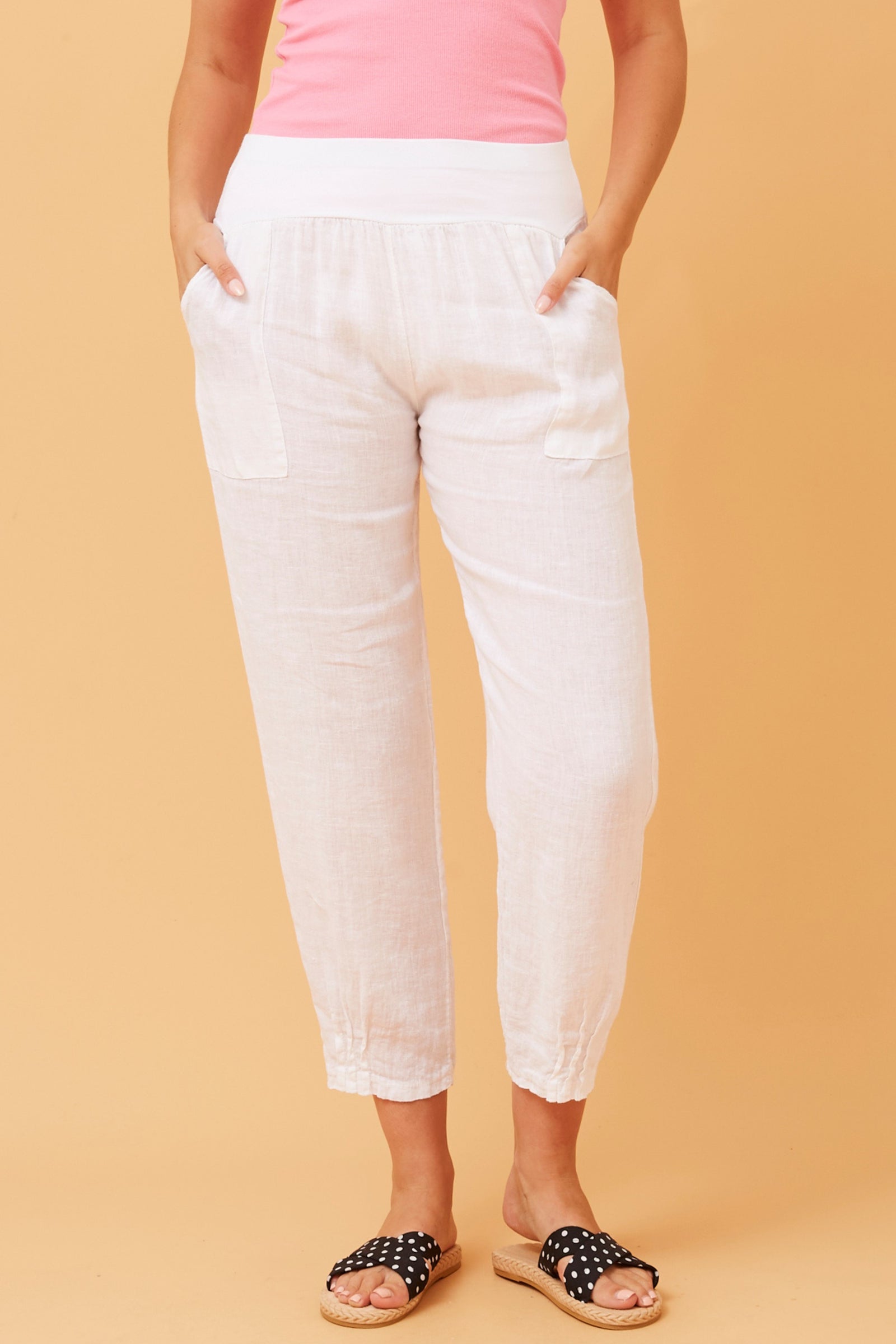 Bottega Moda Pant in White