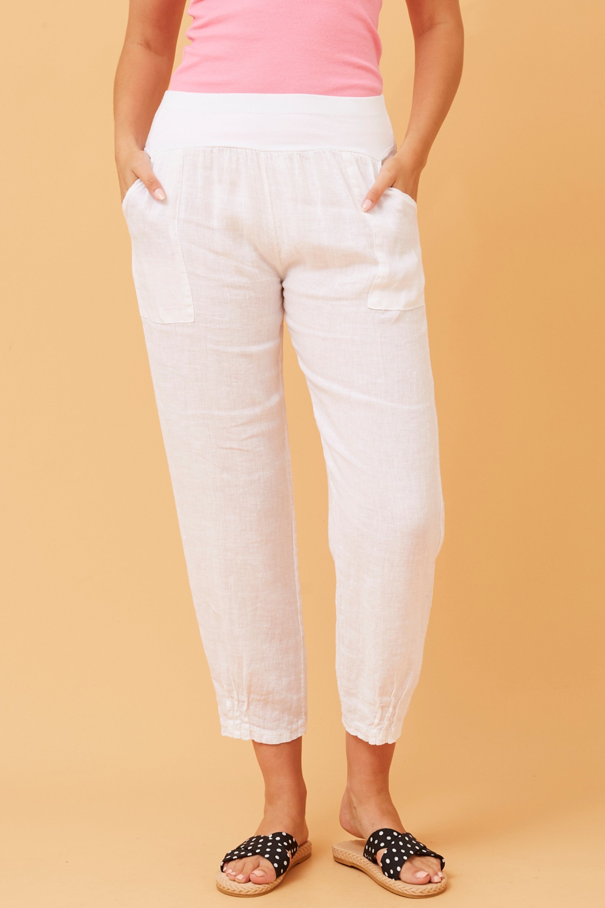 Bottega Moda Pant in White